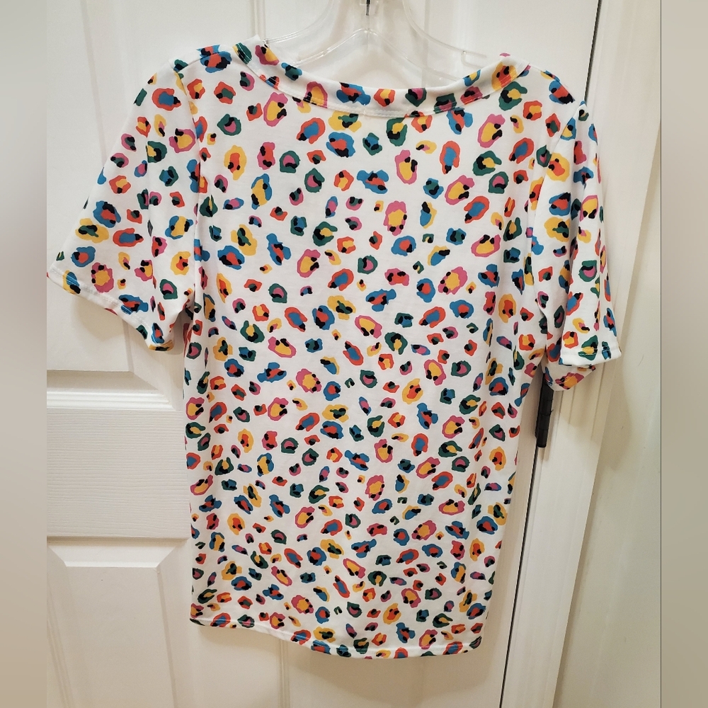 Bibi Colorful Leopard Print Top - Picture 3 of 3